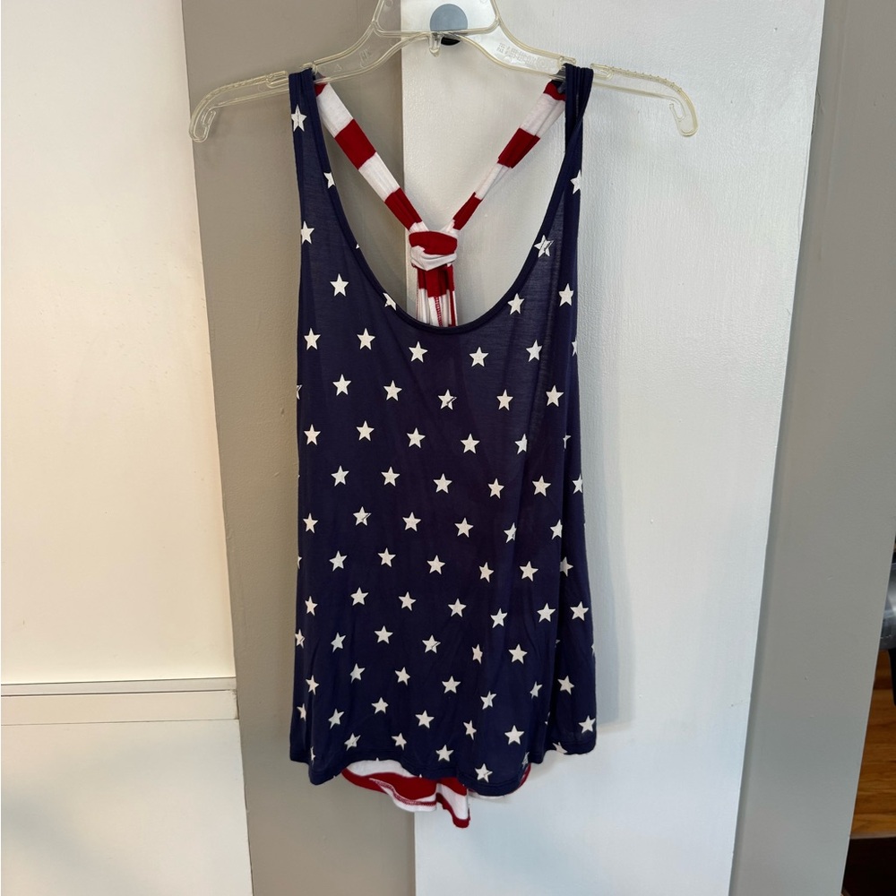 GUESS AMERICAN FLAG TANK TOP SIZE LARGE